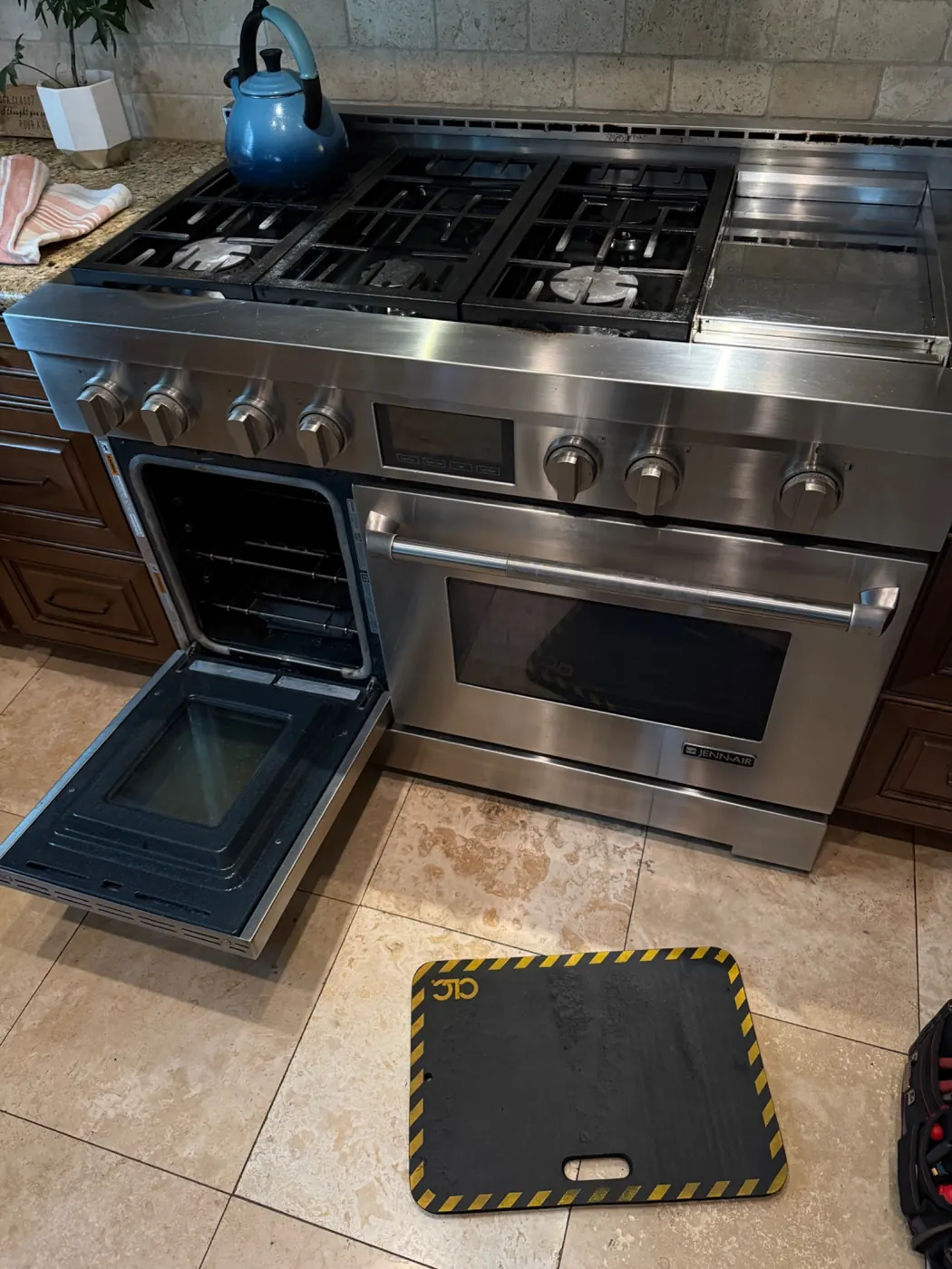 JennAir professional range during appliance service