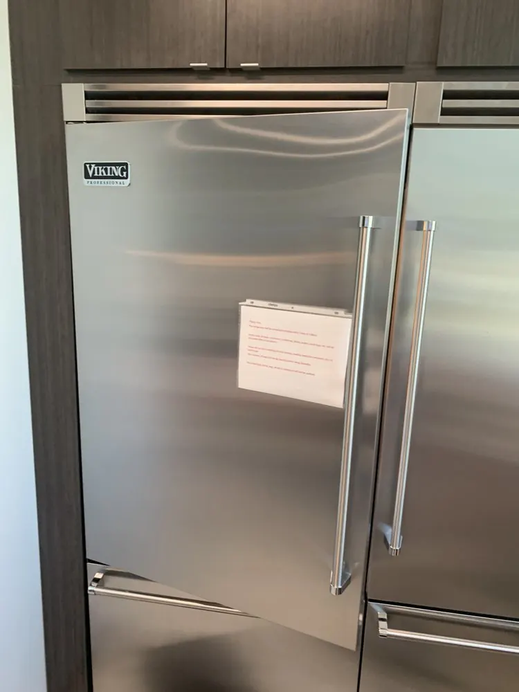 Viking built-in refrigerator in a modern kitchen