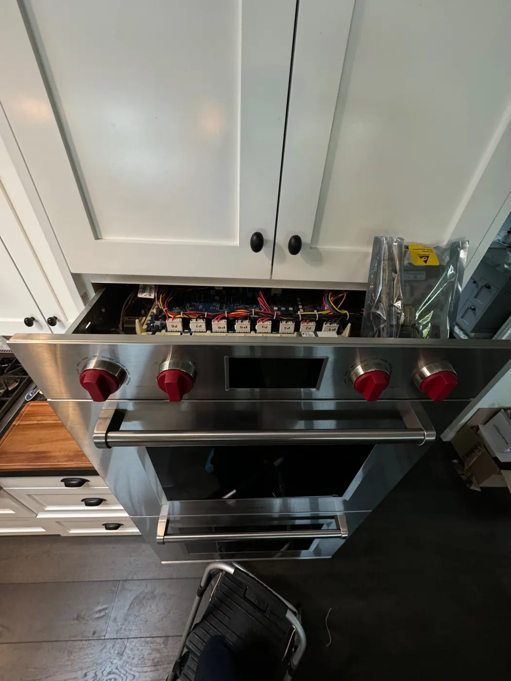 Wolf control panel during diagnostic service